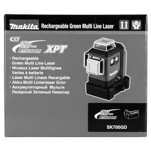 Laser à faisceau vert 12V avec 4 lignes verticales et horizontales (sans batterie ni chargeur) - MAKITA - SK700DGD pas cher Secondaire 7 L