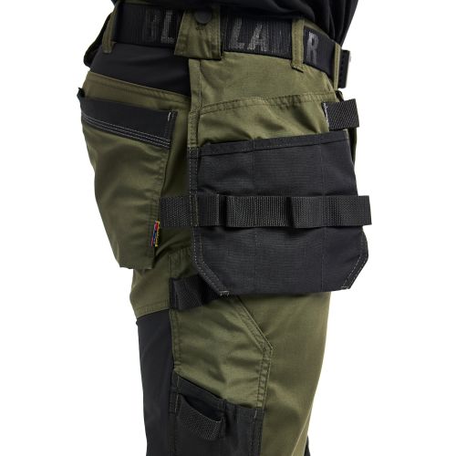 Pantacourt de travail stretch 2D vert foret/noir T38 - BLÅKLÄDER - 175418324298C44 pas cher Secondaire 6 L