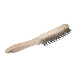 Brosse à mains Dronco manche bois 4 rangs Inox - 0001151334 pas cher Principale M