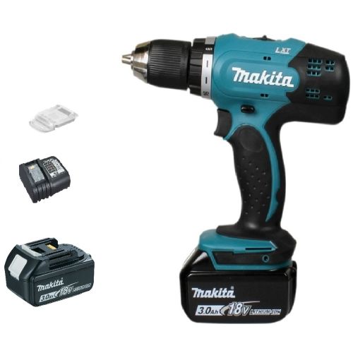 Perceuse-visseuse 18V diamètre 13mm + 2 batteries 3Ah + chargeur + coffret - MAKITA - DDF453SFE pas cher