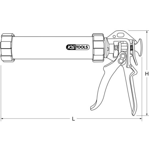 Pistolet à silicone pour cartouches 400 ml et poches KS TOOLS 980.1000 photo du produit Secondaire 1 L