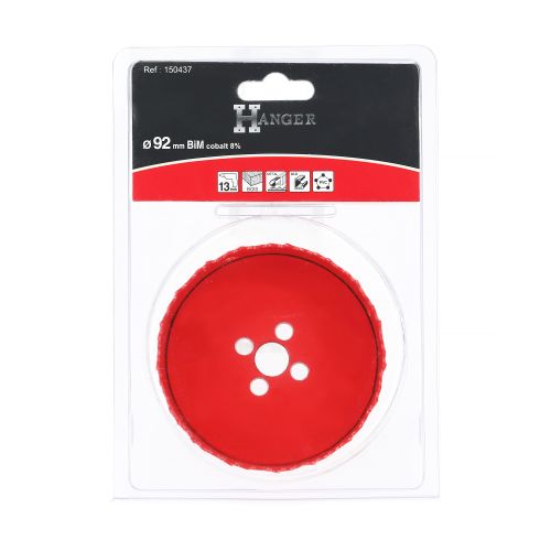 Trépan HSS bi-métal cobalt 8% diamètre 92mm - HANGER - 150437 pas cher Secondaire 4 L
