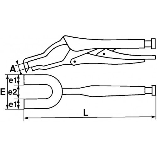 Pince-étau pour soudure médium - SAM OUTILLAGE - 223-28 pas cher Secondaire 1 L