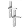 Ensemble sur plaques aluminium VERONA clé I pour cylindre européen finition F9 aspect inox mat - HOPPE - 2834543 pas cher