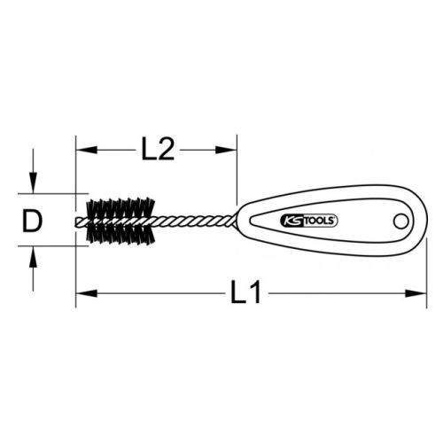 Brosse externe de nettoyage 8 mm KS TOOLS 201.1208 photo du produit Secondaire 1 L