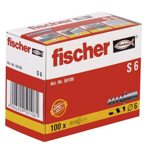 Chevilles à expansion 100 % nylon sans collerette S 6X30 boîte de 100 FISCHER 50106 photo du produit Secondaire 3 L