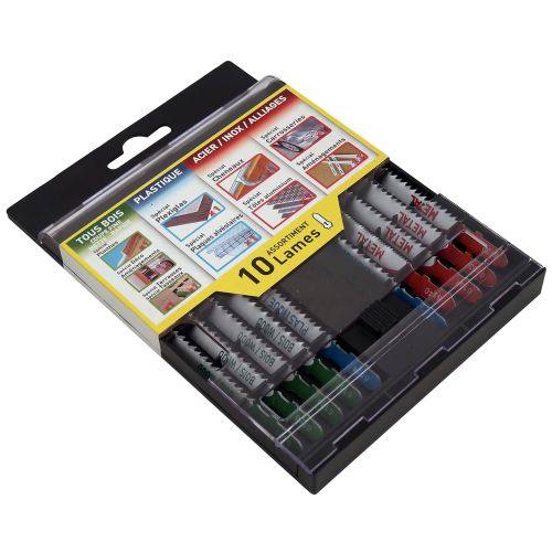 Coffret 10 lames scie sauteuse type T pour métal / bois / plastique SMARTOOL TECHNIC 961025 photo du produit