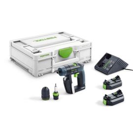 Perceuse-visseuse 10,8V Festool CXS 2,6-PLUS + 2 batteries 2,6 Ah + chargeur + coffret Systainer SYS3 - 576092 photo du produit Principale M