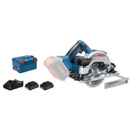 Scie circulaire sans fil Bosch GKS 18V-57 G + 2 batteries ProCORE18V + chargeur GAL 18V-40 + L-BOXX pas cher