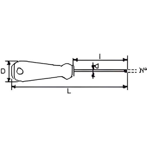 Tournevis bimatière S1 Pozidriv à lame ronde longue N°1 5x250mm - SAM OUTILLAGE - T-1PZ250 pas cher Secondaire 1 L