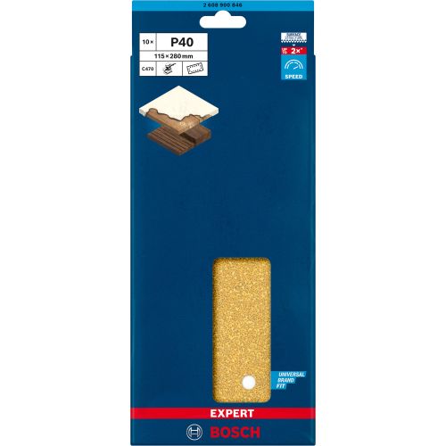 Feuille Abrasive Rectangle Expert C470 D 115x230mm G100 - BOSCH - 2608900875 pas cher Secondaire 34 L