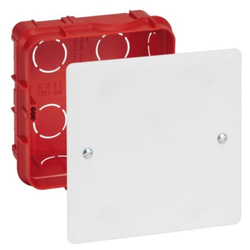 Boîte complète BATIBOX maçonnerie pour dérivation rectangulaire 85 x 85 x 40 mm LEGRAND 089271 photo du produit Secondaire 1 L