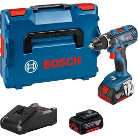 Perceuse-visseuse 18V Bosch GSR 18V-28 + 2 batteries 4 Ah + chargeur + coffret L-Boxx - 0615990K3S photo du produit Principale M