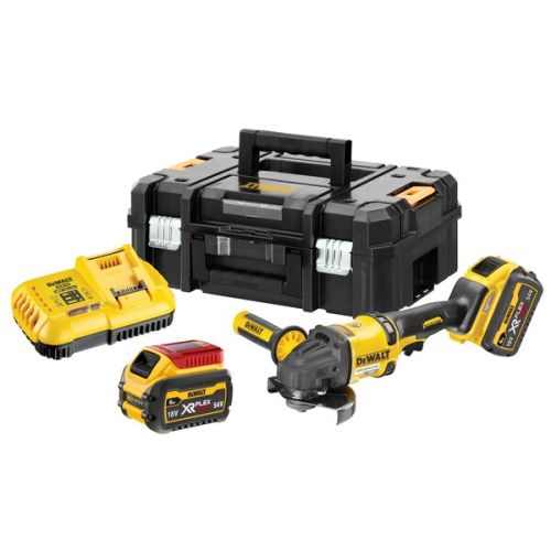 Meuleuse 54V/18V XR FlexVolt 125 mm + 2 batteries 2/6Ah + chargeur en coffret TSTAK II DEWALT DCG418T2-QW photo du produit