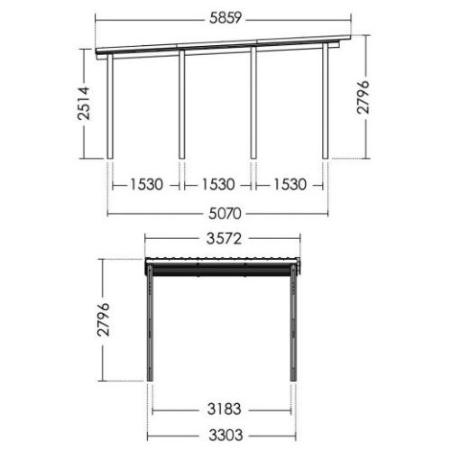 Carport en bois CESAR 17,7 m² FOREST STYLE 3828 photo du produit Secondaire 1 L