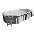 Piscine OCEA 355x550 H120cm liner gris 75/100 - UBBINK - 7504739 pas cher