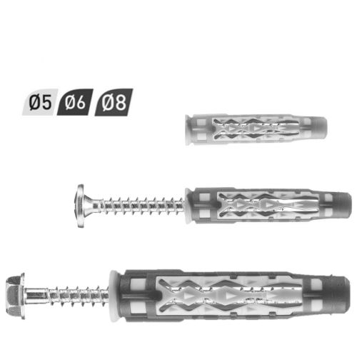 Bidon de 500 chevilles bi-matière COLORTECH 6x35 sans vis - SPIT - 569248 pas cher Secondaire 1 L