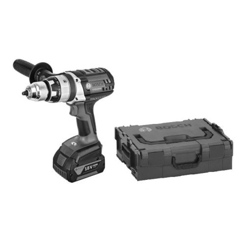 Perceuse &agrave; percussion 18V GSB 18 VE-2 LI + batterie 4Ah + chargeur + coffret L-BOXX - BOSCH - 06019D9300 pas cher