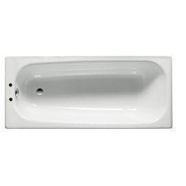 Baignoire avec pieds CONTESA 160x70cm percée 2 trous avec pieds en acier blanc - ROCA - A235997000 pas cher Principale M