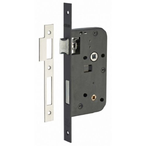 Serrure encastr&eacute;e &agrave; condamnation axe 50 mm r&eacute;versible bouts carr&eacute;s &eacute;poxy noir FTH THIRARD 00000201 photo du produit