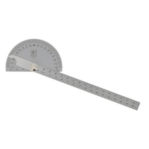 Rapporteur d'angle inox 170 mm avec règle graduée WILMART 178900 photo du produit Principale L