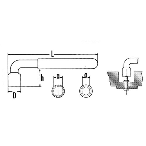 Clés à pipe 1 tête 12 pans isolées 1000V 10mm - SAM OUTILLAGE - Z-80-10 pas cher Secondaire 1 L