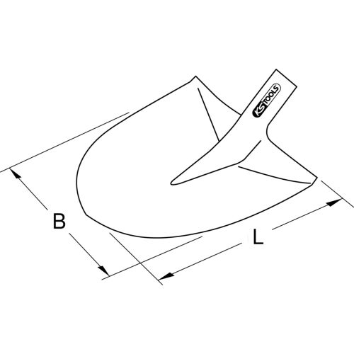 Pelle alsace avec rebords sans manche 28cm - KS TOOLS - 144.0811 pas cher Secondaire 1 L