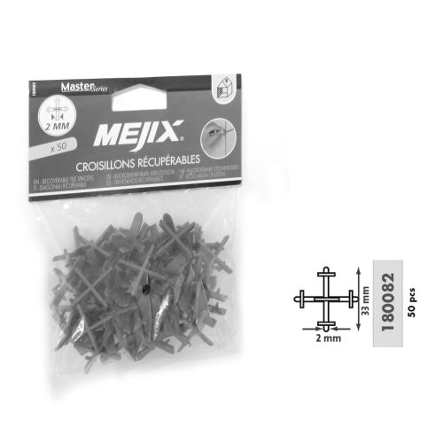 Croisillons récupérables 2mm x 50 pcs - MEJIX - 180082 pas cher Secondaire 1 L