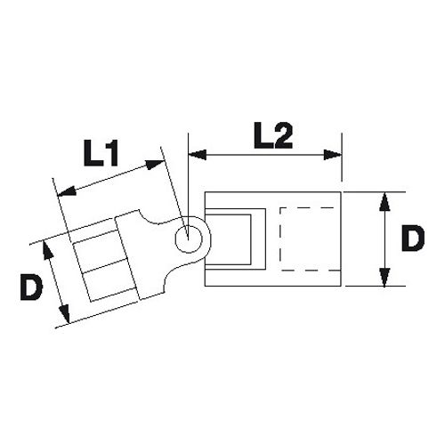 Cardan 3/8'' - SAM OUTILLAGE - J-240 pas cher Secondaire 1 L