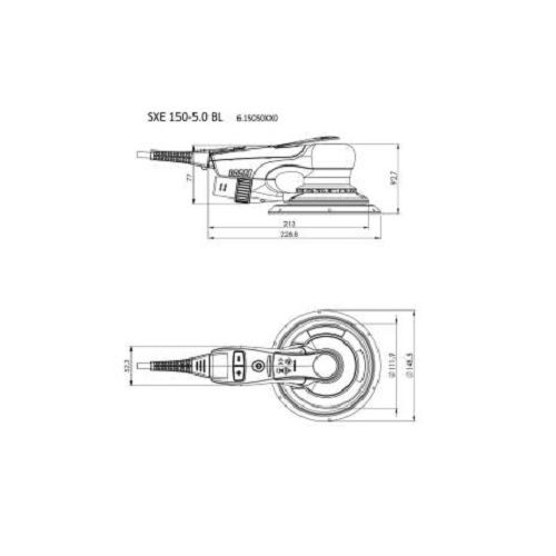 Ponceuse excentriques 350W SXE 150-5.0 BL + Métabox - METABO - 691039000 pas cher Secondaire 2 L