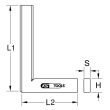 Equerre simple en acier classe I 100 mm KS TOOLS 300.0200 photo du produit Secondaire 1 S