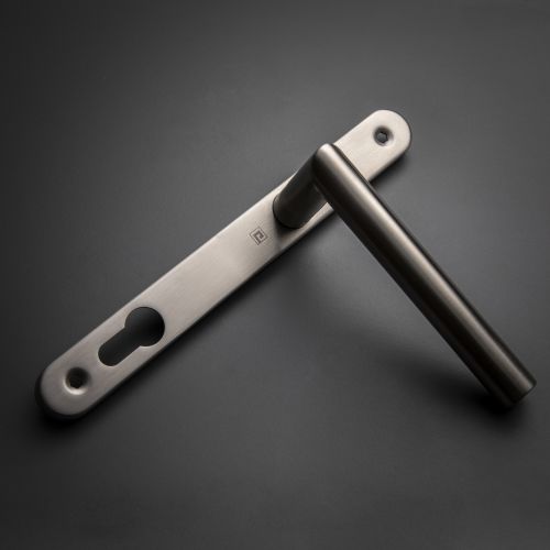 Ensemble 1394 entraxe 92mm sur plaque étroite clé I inox brossé - HERACLES - B-INOX-PE06 pas cher Secondaire 6 L