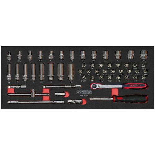 Module de douilles et accessoires ULTIMATE 1/4 '' 54 pièces KS TOOLS 713.1020 photo du produit