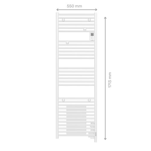 OCCASION sèche-serviette électrique 1500 W DORIS 2 blanc digital avec ventilo - ATLANTIC - 851127 pas cher Secondaire 2 L