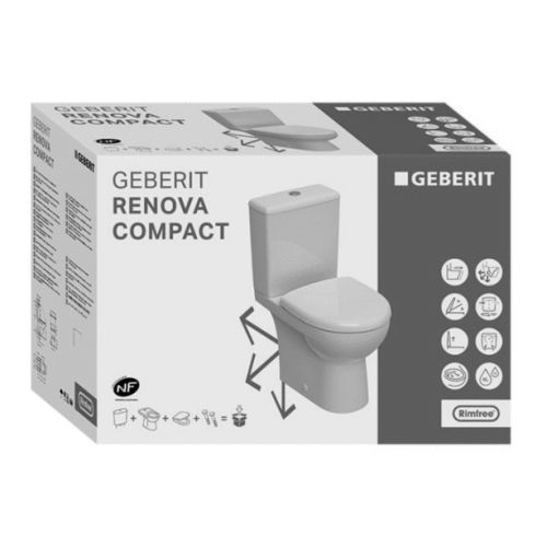 Pack WC au sol compact complet RENOVA sortie multidirectionnelle - GEBERIT - 501.859.00.1 pas cher Secondaire 2 L