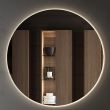 Meuble de salle de bain simple vasque 2 tiroirs BALEA et miroir rond Led SOLEN ebony (bois noir) 60cm - COSYNEO - INGBALEA60SOLENEBO pas cher Secondaire 2 S