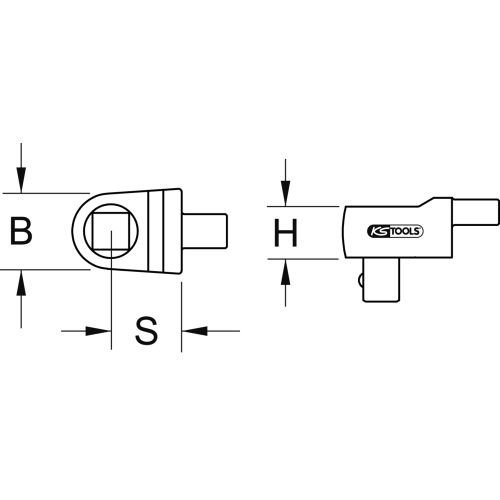 Adaptateur pour douilles 9 x 12mm 1/2'' - KS TOOLS - 516.2812 photo du produit Secondaire 1 L