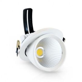 Spot LED escargot BOUTICA Miidex Lighting 30 W rond inclinable et orientable photo du produit Principale M