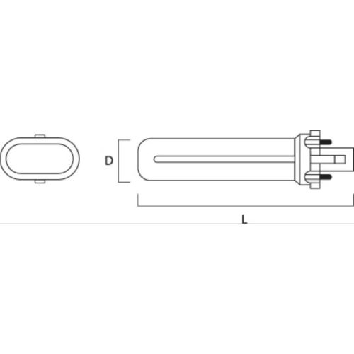 Lampe fluo-compacte LYNX-L 24W 830 2G11 3000K - SYLVANIA - 0025633 pas cher Secondaire 2 L