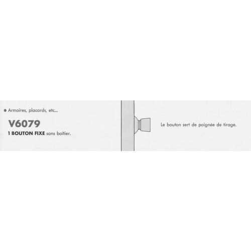 Bouton de tirage à bouton standard tube fixe Laiton poli - VACHETTE – 19000000 pas cher Secondaire 2 L