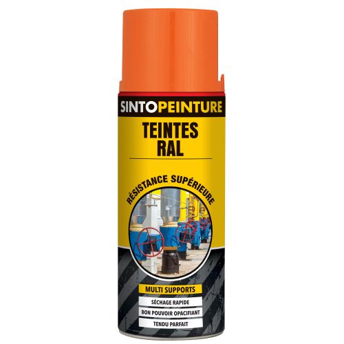 Peinture classiques antirouille teintes mandarine en aérosol de 400ml - SINTO - 925335 pas cher Secondaire 1 L