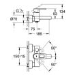 Mitigeur bain douche mural apparent QUADRA GROHE 32638000 photo du produit Secondaire 1 S