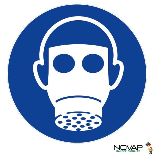 Panneau ''Obligation de porter un masque à gaz'' D300 mm NOVAP 4061610 photo du produit Principale L