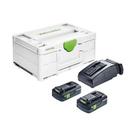 Set énergie Festool SYS3 ENG 18V 2x4,0/TCL6 (2 batteries 4 Ah + chargeur) 18 V + coffret SYSTAINER 3 - 576811 photo du produit Principale M