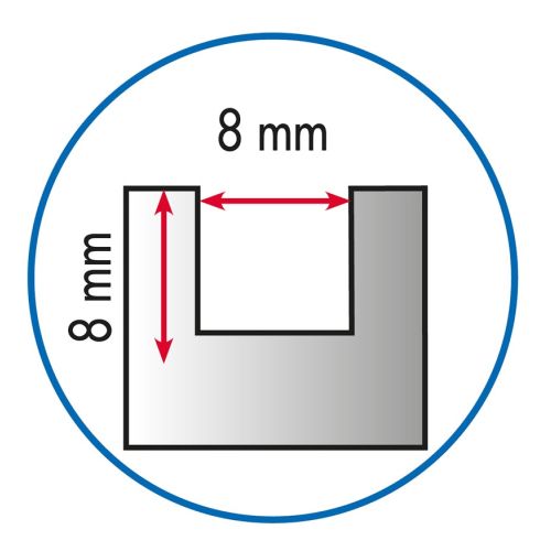 Platoir à dents coudées 280 x 115 mm U 8 x 8 mm MEJIX 180251 photo du produit Secondaire 1 L