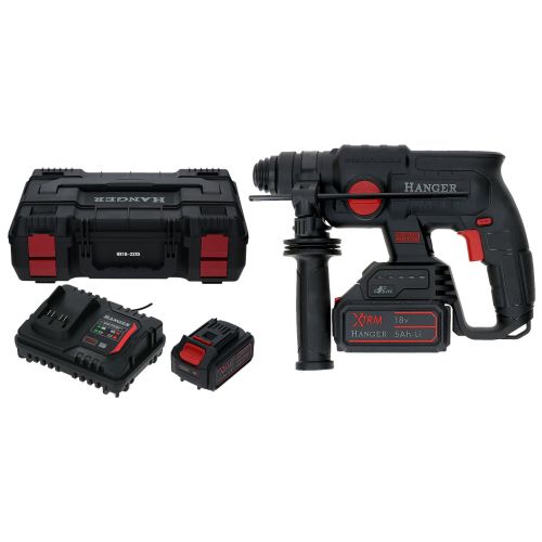Perforateur SDS-Plus 18 V HX18-22X5 + 2 batteries 5 Ah + chargeur + Hangbox HANGER 401201 photo du produit