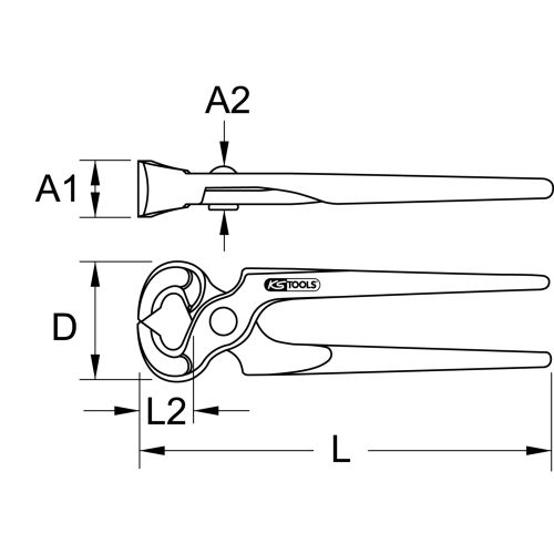 Tenaille BERYLLIUMPLUS 175 mm KS TOOLS 962.0640 photo du produit Secondaire 1 L