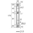 Gâches plate inox pour serrures à encastrer L22x175 - STREMLER - 2835.00.0 pas cher Secondaire 1 S