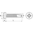 Vis autoperceuse tête cylindrique inox A2 3,9X38 boîte de 200 - ACTON - 624293,9X38 pas cher Secondaire 3 S