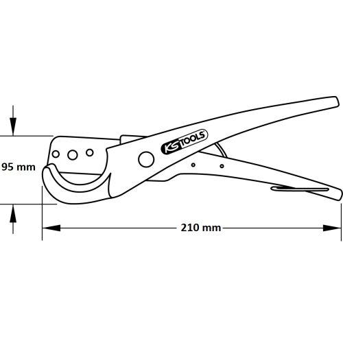 Pince coupante pour tubes en plastique de 0 à 35 mm KS TOOLS 222.2051 photo du produit Secondaire 1 L